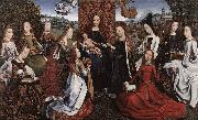 Master of the Saint Lucy Legend Virgin Surrounded by Female Saints china oil painting reproduction